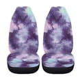 thumbnail image 6 of KUIFORTI 4Pcs Car Seat Covers Full Set Purple Tie Dye Car Seat Cover Set Easy Install Auto Front Rear Seat Covers Protectors Washable, 6 of 6