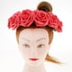thumbnail image 2 of Moda boda novia mujeres flor color diadema diadema accesorios para el cabello rojo, 2 of 5