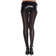 thumbnail image 1 of Collants en Spandex avec Panneau avant Transparent, Noir, 1 of 1