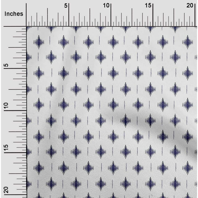 oneOone Silk Tabby Fabric Geometric Line Ikat Printed Craft Fabric BTY 42 Inch Wide