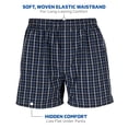 thumbnail image 4 of Gildan Boxeurs Tissés pour Hommes, Rayures Noires Assorties, TG, Lot de 5, 4 of 15