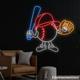 thumbnail image 3 of Glowneon Baseball Neon Sign, Baseball Led Sign, Baseball Led Light Decor, Baseball Lover Gifts, 3 of 5
