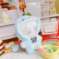 thumbnail image 4 of vnanda Cute Clothes 10cm Jumpsuit Hooded Hat Cute Cartoon Mini Bodysuit One-piece Set Soft Cloth Cotton Stuffed Idol Clothes Pretend Toy for Girls Gift, 4 of 8