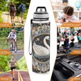 thumbnail image 7 of BZSMCE Sport Bottle Mystic Swan in A Floral Universe Outdoor sports Water Bottle Size: 10.4x3in, 7 of 7