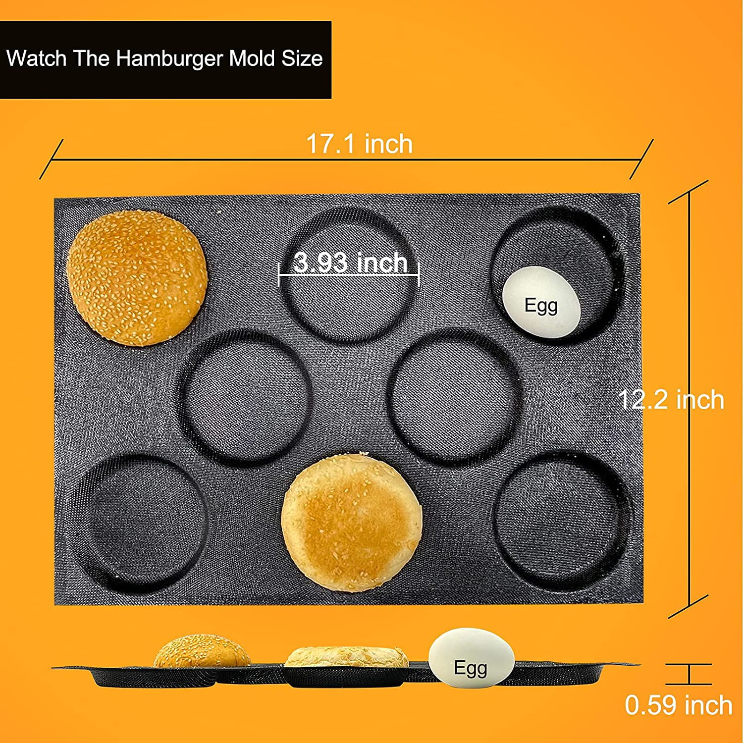 5 Hamburger Bun Tray with 15 Moulds ⋆ American Pan IE
