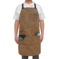 thumbnail image 2 of Leather Work Shop Apron With Tool Pockets Heat & Flame Resistant Heavy Duty, 2 of 5