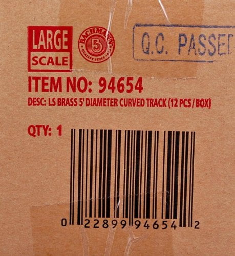 BACHMANN G SCALE NEW BRASS TRACK 94654 12 SECTIONS 5 FOOT CURVE FULL CIRCLE NEW 