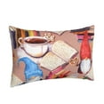 thumbnail image 2 of Daiia Gnomes Books Tea Cups Bedding Waterproof Pillow Protector Zippered Queen – Bed Bug Proof Pillow Encasement-14"x20", 2 of 9