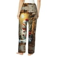 thumbnail image 6 of Christmas snowman M Pajama Pants Women - Soft Breathable Sleep & Lounge Pants for Women, Comfy Casual Pj Pants Bottoms with Pockets, 6 of 7