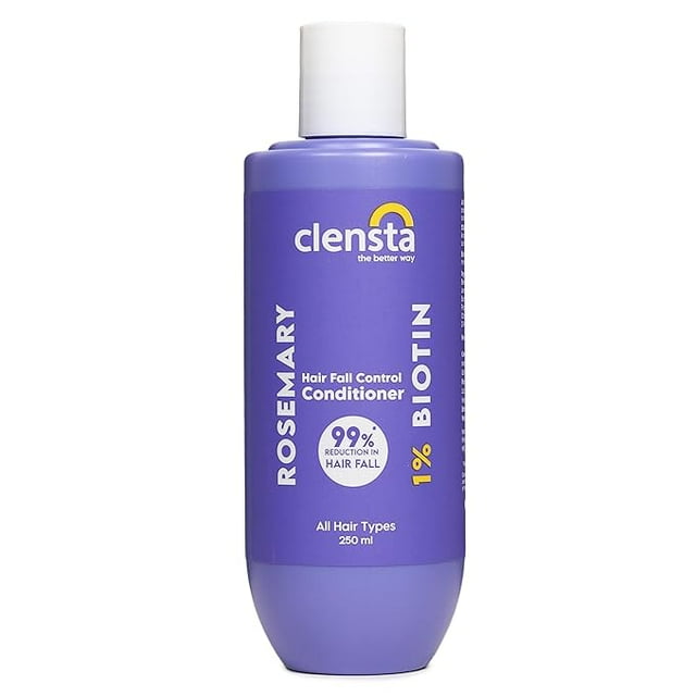 Clensta Rosemary Hair Fall Control Conditioner With Rosemary & Biotin For Reducing Hair Loss, Breakage & Daily Use | All Hair Types | Men & Women | Sulfate & Paraben Free - 250 m
