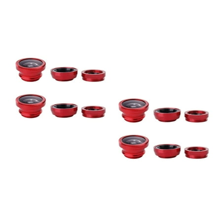 WORGEOUS 4 Sets Phone Camera Lens Multifunctional Clip-on Mobile Camera Lens Supply