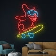 thumbnail image 3 of Handmadetneonsign French Bulldog Skateboarding Neon Sign, Skateboard French Bulldog Led Sign, 3 of 5