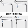 thumbnail image 5 of Aireador de grifo giratorio, modos de flujo de agua para grifos de fregadero de cocina, construcción de latón macizo, ajuste universal, interruptor giratorio de 360°, suministro de agua ajustable,, 5 of 5