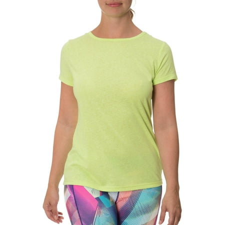 Impact by Jillian Michaels Women's Active Slub T-Shirt with Open Elastic Band Bar Back