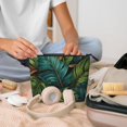 thumbnail image 7 of Makeup Bag Small Cosmetic Bags for Women Travel Toiletry Bag Zipper Pouch Purse Organizer Pouches, Hawaii Tiki Palm Leaf Cool, 7 of 7