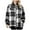 Black, variant on Winter clothing for women Plus Size Plaid And Striped Mid Length Long Sleeve Pocket Zip Coat For Comfortable Everyday Wear
