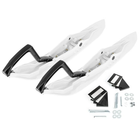 Kimpex Complete Ski Rush Kit Adaptor White Skis w/Handles Carbide Runner J-Edge White 