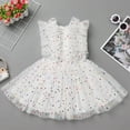 thumbnail image 6 of IDOPIP Baby Girls Sequins Tutu Dress Butterfly Daisy Polka Dots Princess Tulle Evening Gown, 6 of 8