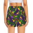 thumbnail image 2 of Lsque Mardi Gras7 Printed Women's Running Shorts with Liner Pockets,Elastic Quick Dry Workout Athletic Gym Yoga Shorts,Womens High Waist Shorts-Small, 2 of 9