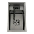 thumbnail image 5 of Luxury 304 Stainless Steel Single Bowl Kitchen Bar Sink with Foldable Faucet, 5 of 34