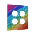 thumbnail image 2 of Tapa decorativa para enchufe Oilbiexn arcoíris con brillo, 2 módulos, 2 of 8