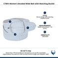 thumbnail image 5 of CTM  Braided Wide Belt with Matching Buckle Adjustable Woven (Women), 5 of 5