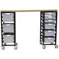 thumbnail image 2 of Mobile Workbench Storage Station w/Wood Top -11 StorSystem Trays-Grey, 2 of 3