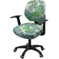 thumbnail image 1 of Office Chair Cover Stretchable Computer Desk Chair Seat Covers 2 Piece Waterproof Swivel Chair Protective Slipcover, 1 of 6