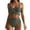 C615/Green, variant on XIYON Womens Bikini Sets Bathing Suit Tank Swimsuit Mid Waist Deep V Neck Wide Straps Mesh Back Hook Retro Swimsuits Beachwear