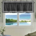 thumbnail image 3 of Black Retro Greek Key Farmhouse Short Window Curtain Valances, Greece Ancient Rustic Geometric Rod Pocket Kitchen Valances for Living Room Bedroom Bathroom Cafe 42" x 12", 3 of 8