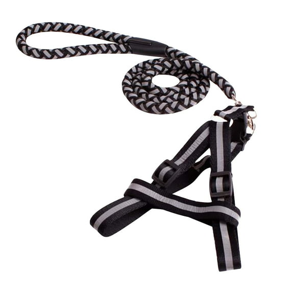 HOZVOMI Pet Reflective Traction Rope with Chest Strap – Heavy-Duty Leash for Optimal Control and Safety During Walks