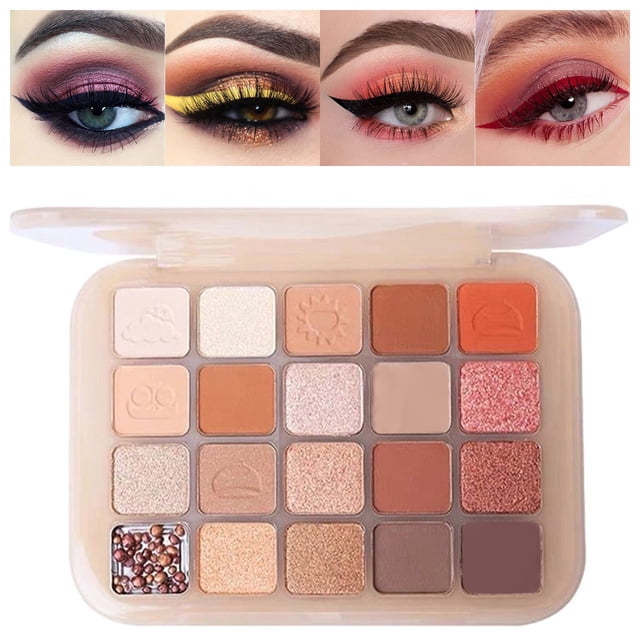 SIfdSeng Chestnut 20 Color Eye Shadow Plate Pearlescent Earth Color Pomegranate Eye Shadow Eyeshadow Stick for Sensitive Eyes