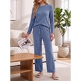 thumbnail image 4 of Cueply 2 Piece Sets for Women Outfits Casual Long Sleeve Lounge Matching Sets Clothing with Pockets, 4 of 9