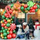 thumbnail image 4 of Arco de globos navideños rojo y verde, 67 piezas con globos de helio de Metal blanco y dorado, molino de viento y globo de aluminio de hombre de jengibre para, 4 of 4