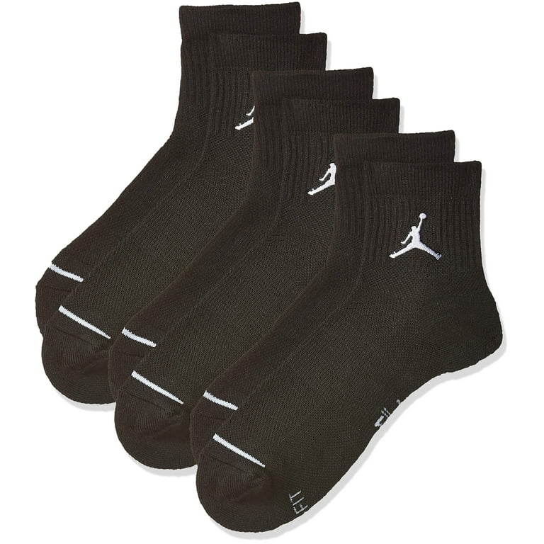 Jordan Jumpman Quarter 3 Pair Men's Socks Black/White sx5544-010