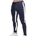 thumbnail image 2 of SDNall Mens Pants Men Color-Matching Pockets Zipper Pull Rope Fashion Casual Comfort Pants, 2 of 9