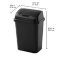 thumbnail image 2 of Sterilite 30 Liter Swingtop Wastebasket - Black, 2 of 8