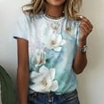thumbnail image 1 of T-shirts à Manches Courtes pour Femmes Dames Mode Décontractée Imprimé Col Rond Ample T-Shirt à Manches Courtes Haut Chandail T-Shirts pour Femmes Manches Courtes Hauts à Manches Courtes pour Femmes, 1 of 8