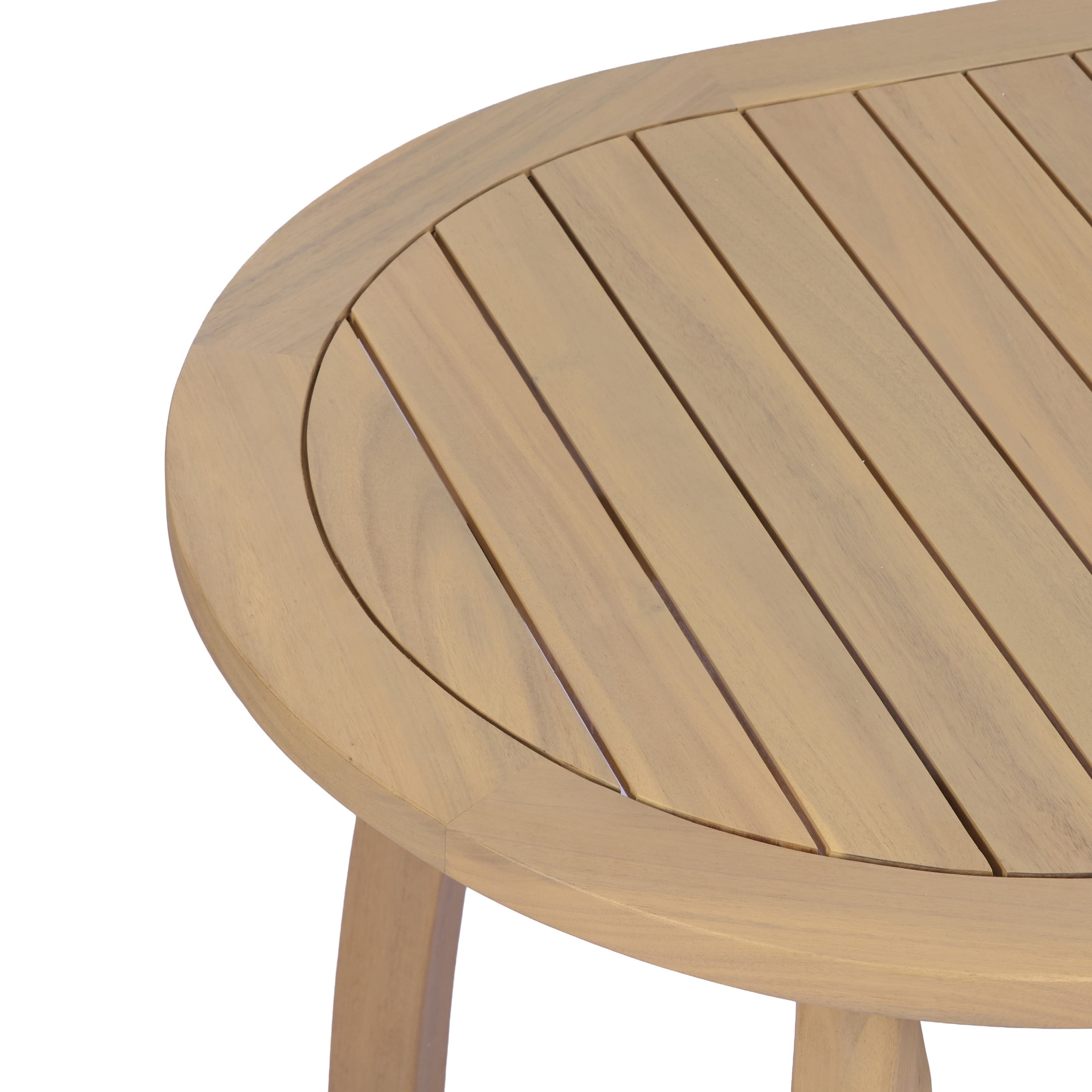 Christopher Knight Home 70" Outdoor Patio Acacia Wood Oval Dining Table for 4-6 People, Light Teak