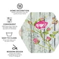 thumbnail image 3 of Gaeub Vintage Wood Background with Floral Print 4 Pcs Leather Coasters for Drinks ,Drink Coasters Sets,Drink Table Cup Coasters for Living Room Kitchen Coffee Decor-Hexagon, 3 of 6