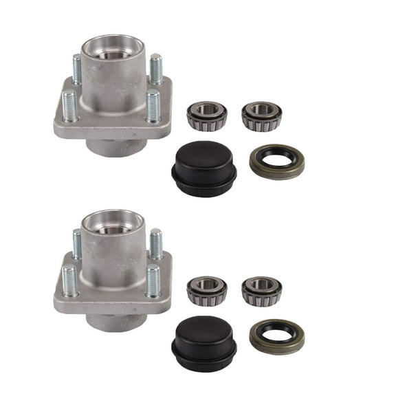 Genrics 2 - Pack Front Wheel Hub Kit with Bearings Seals Replacement for Club Car DS Golf Cart 1982-2002