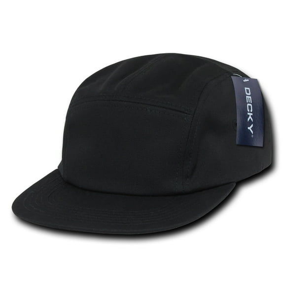 Decky 985 5 Panel Racer Caps-Black
