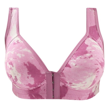

Womens Underwear Woman s Print Thin Front Buckle Adjustment Chest Shape Bra No Rims No Steel Ring Push Up Thin Front Buckle Adjustment Bust Daily Bra (Order Remarks Separately Packed) Daily Br