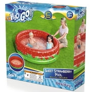 Bestway: H2OGO!Sweet Strawberry Pool - 66 x H15 - Inflatable 3-Ring Play Pool, Kids,103 Gallon, Ages 2+