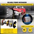 thumbnail image 4 of VEVORbrand Electric Hoist, 1760lbs Electric Winch, Steel Electric Lift, 110v Electric Hoist with Remote Control & Single/Double Slings for Lifting in Factories, Warehouses and Construction Site, 4 of 10