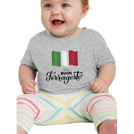 

Buon Ferragosto Italy Flag T-Shirt Infant -Image by Shutterstock 6 Months
