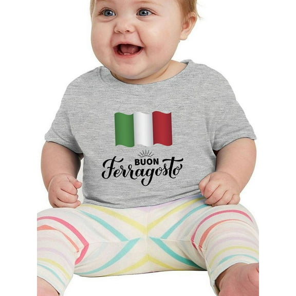 Buon Ferragosto Italy Flag T-Shirt Infant -Image by Shutterstock, 24 Months