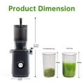 thumbnail image 3 of CONCETTA Cold Press Juicer, 4.25" Wide Feed Chute, Slow Juicer for Whole Fruits & Vegetables, High Juice Yield，Black, 3 of 9