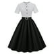 thumbnail image 4 of Vestidos Para Mujer Midi Vestidos Retro Vintage Punto Costura Plisado Lazo Hinchado Manga Corta Cuello Redondo Vacaciones Vestido de Dos Piezas Odeerbi  ODB152226, 4 of 9