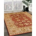 thumbnail image 2 of Ahgly Company Indoor Round Mid-Century Modern Orange Oriental Area Rugs, 7' Round, 2 of 6